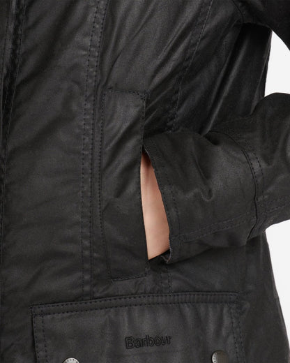 Barbour Beadnell Womens Wax Jacket - Black