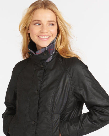Barbour Beadnell Womens Wax Jacket - Black