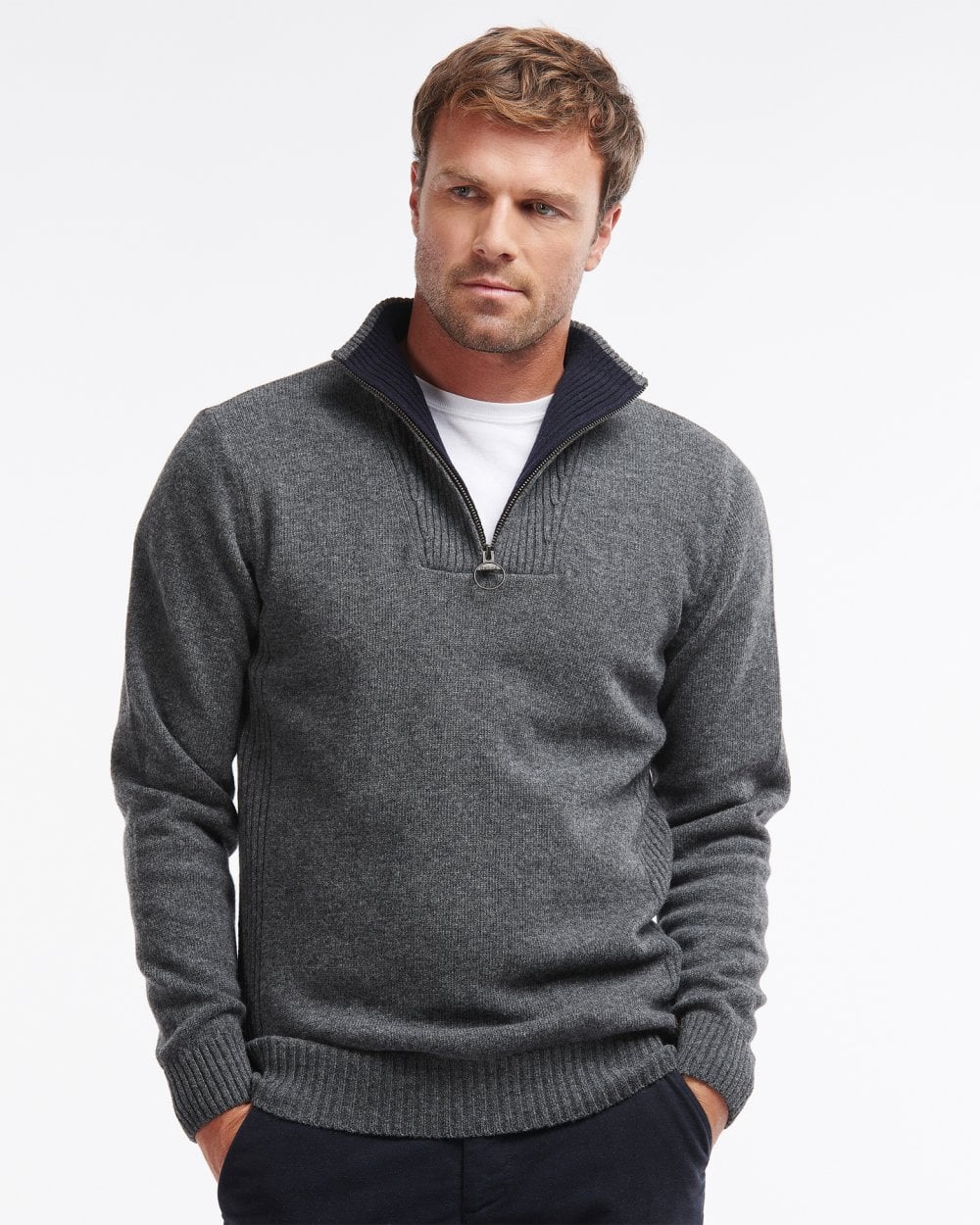 Barbour Nelson Essential Mens Half-Zip Jumper