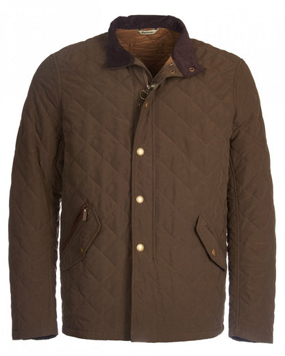 Barbour Shoveler Mens Quilted Jacket - Dark Olive