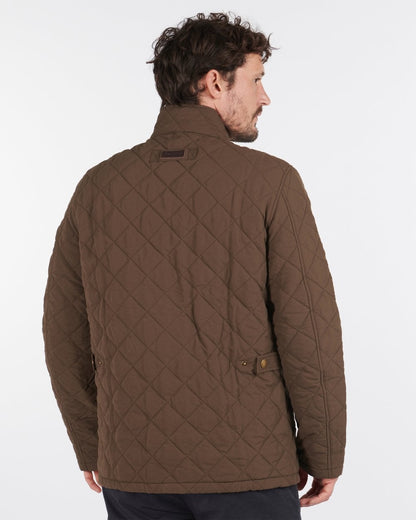 Barbour Shoveler Mens Quilted Jacket - Dark Olive