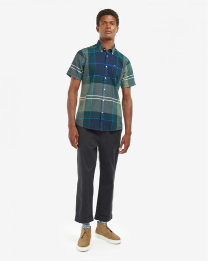 Barbour Douglas Mens Tailored Shirt - Kielder Blue Tartan
