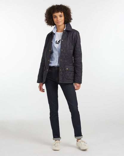 Barbour Summer Beadnell Womens Quilted Jacket - Navy
