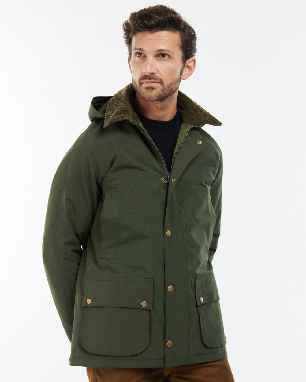 Barbour Winter Ashby Mens Waterproof Jacket - Sage - CHO - Designer Mens Weatherproof Jackets