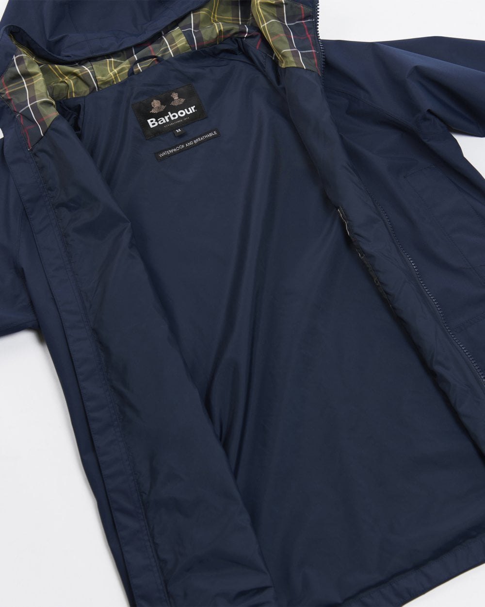 Barbour Hooded Domus Mens Waterproof Jacket - Navy/Classic