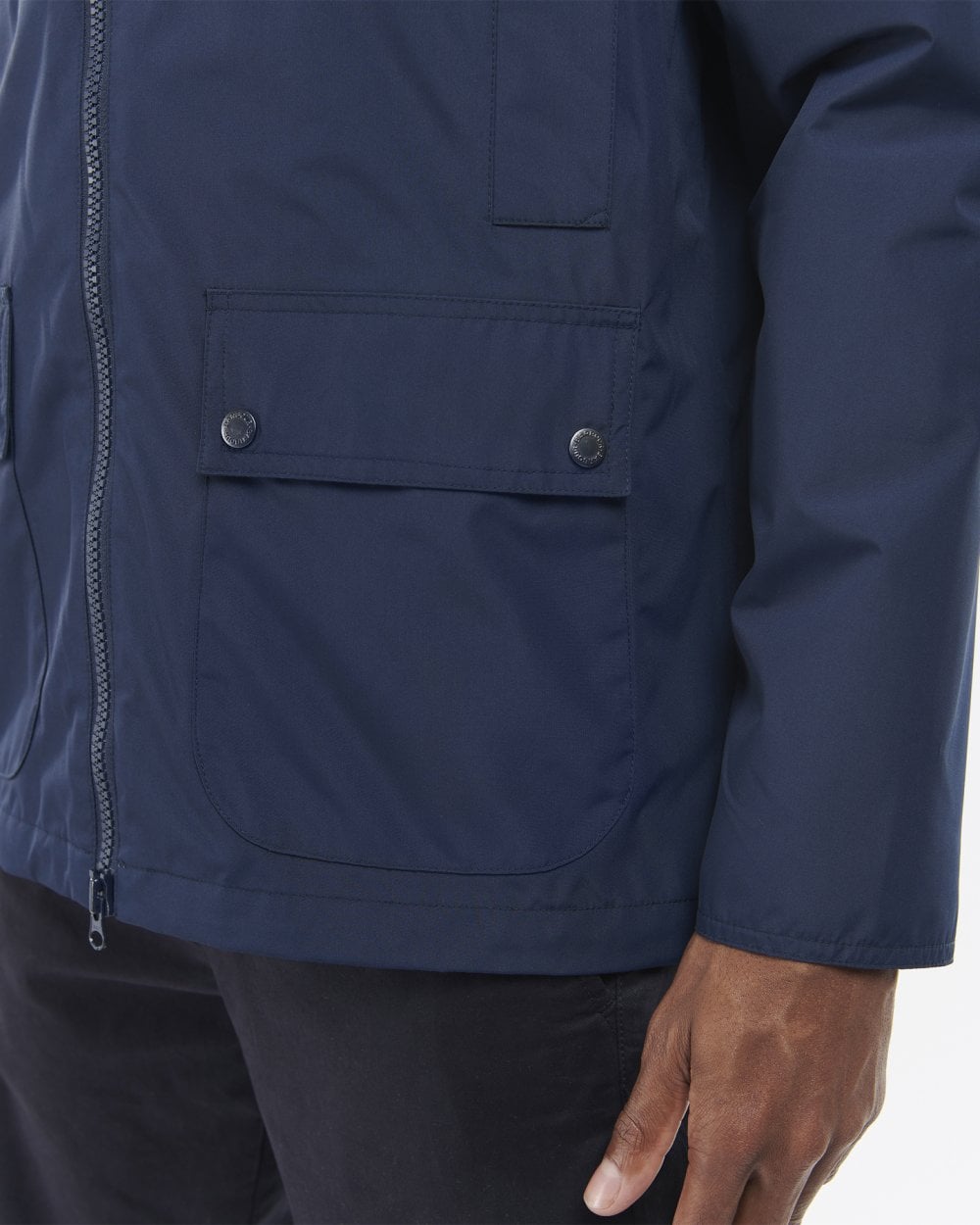 Barbour Hooded Domus Mens Waterproof Jacket - Navy/Classic