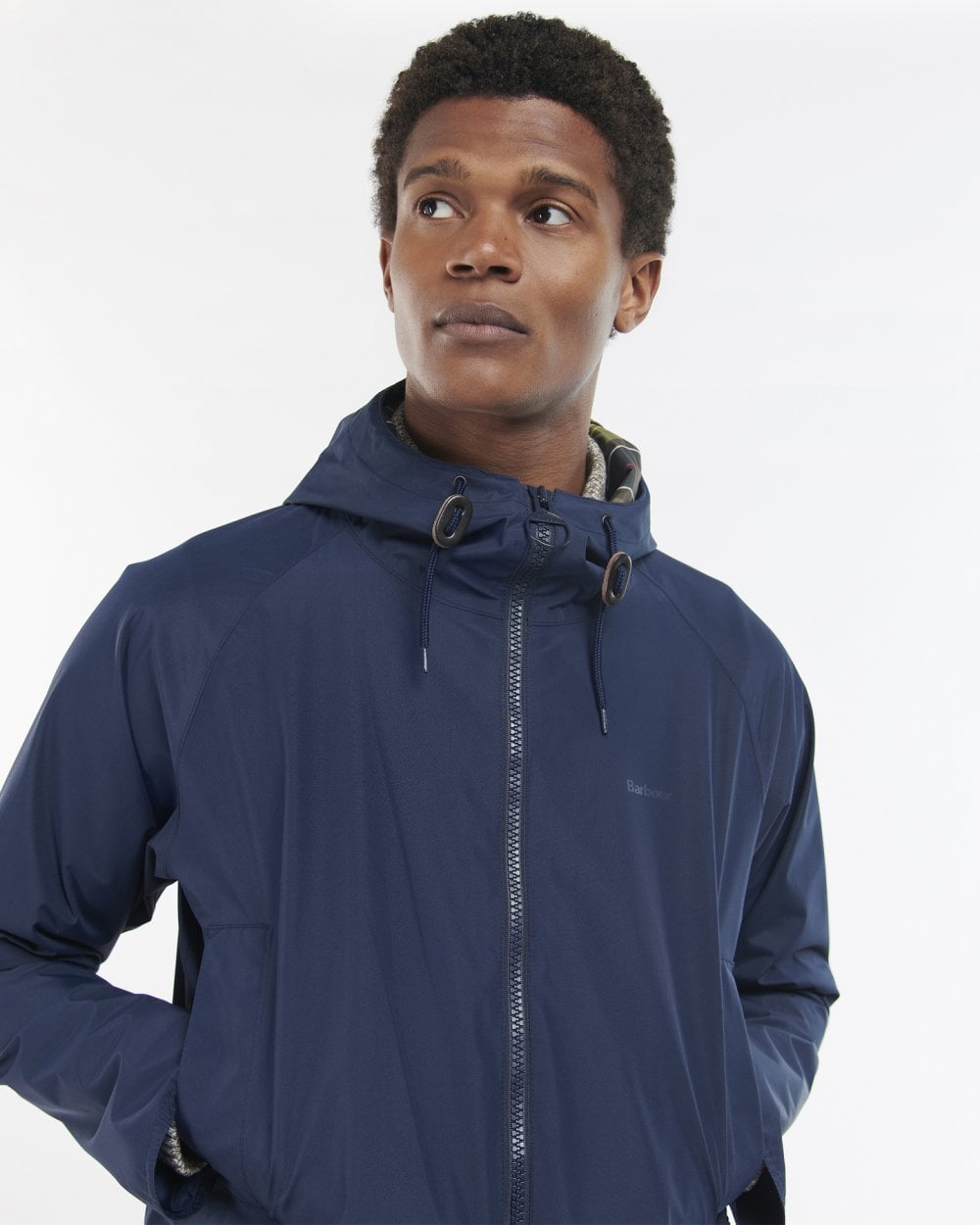 Barbour Hooded Domus Mens Waterproof Jacket - Navy/Classic