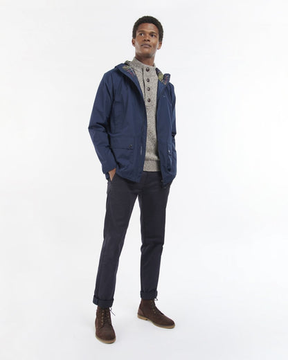 Barbour Hooded Domus Mens Waterproof Jacket - Navy/Classic