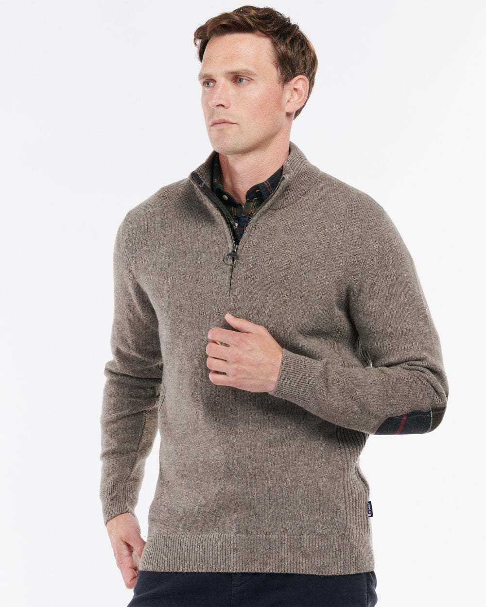 Barbour Holden Mens Half Zip - Military Marl