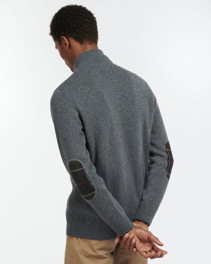 Barbour Holden Mens Half Zip - Mid Grey Marl