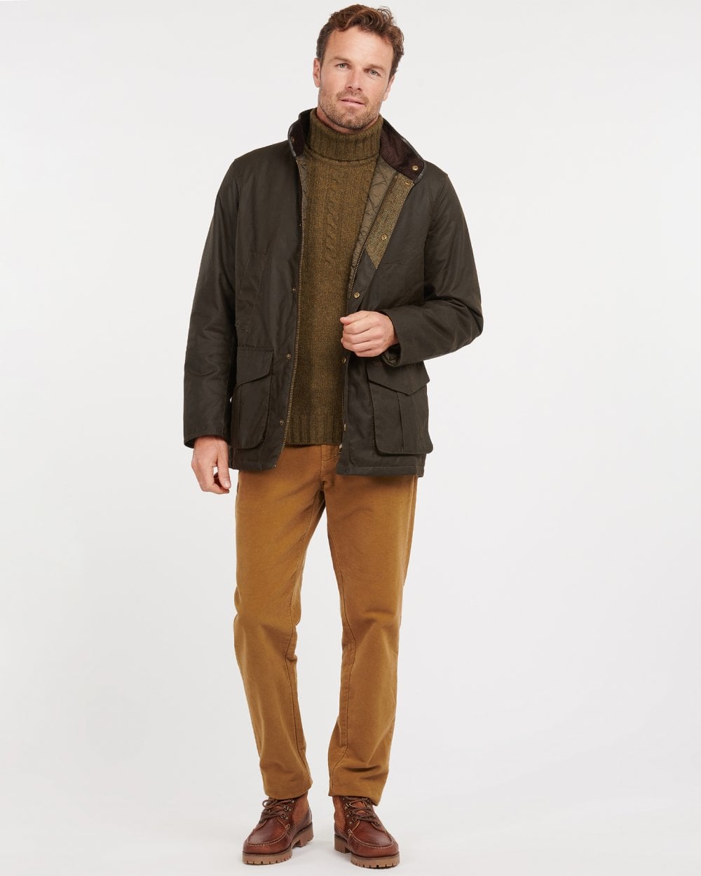 Barbour Hereford Mens Wax Jacket - Olive