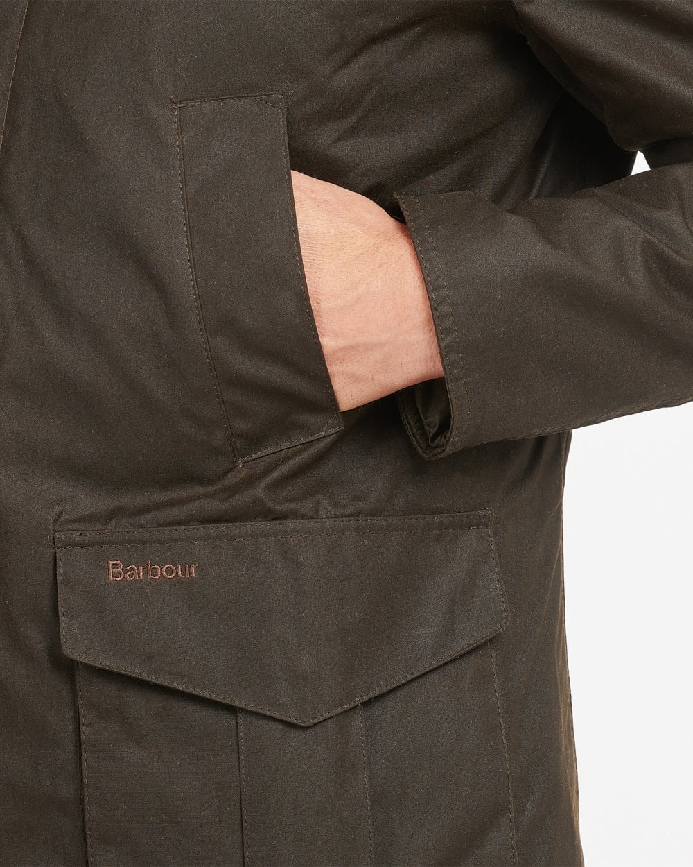 Barbour Hereford Mens Wax Jacket - Olive