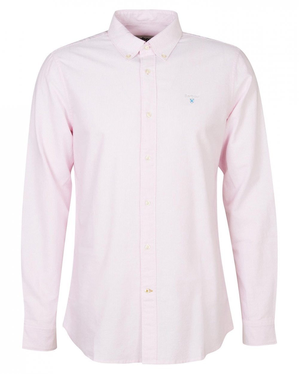 Barbour Striped Oxtown Long Sleeve Mens Tailored Shirt - Pink