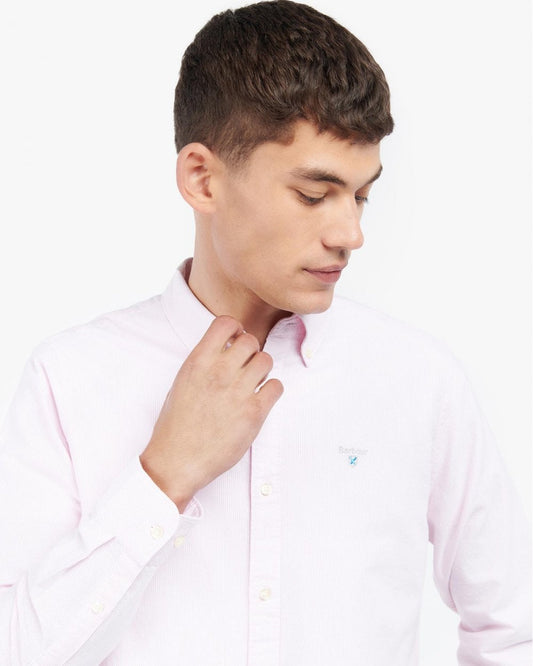Barbour Striped Oxtown Long Sleeve Mens Tailored Shirt - Pink