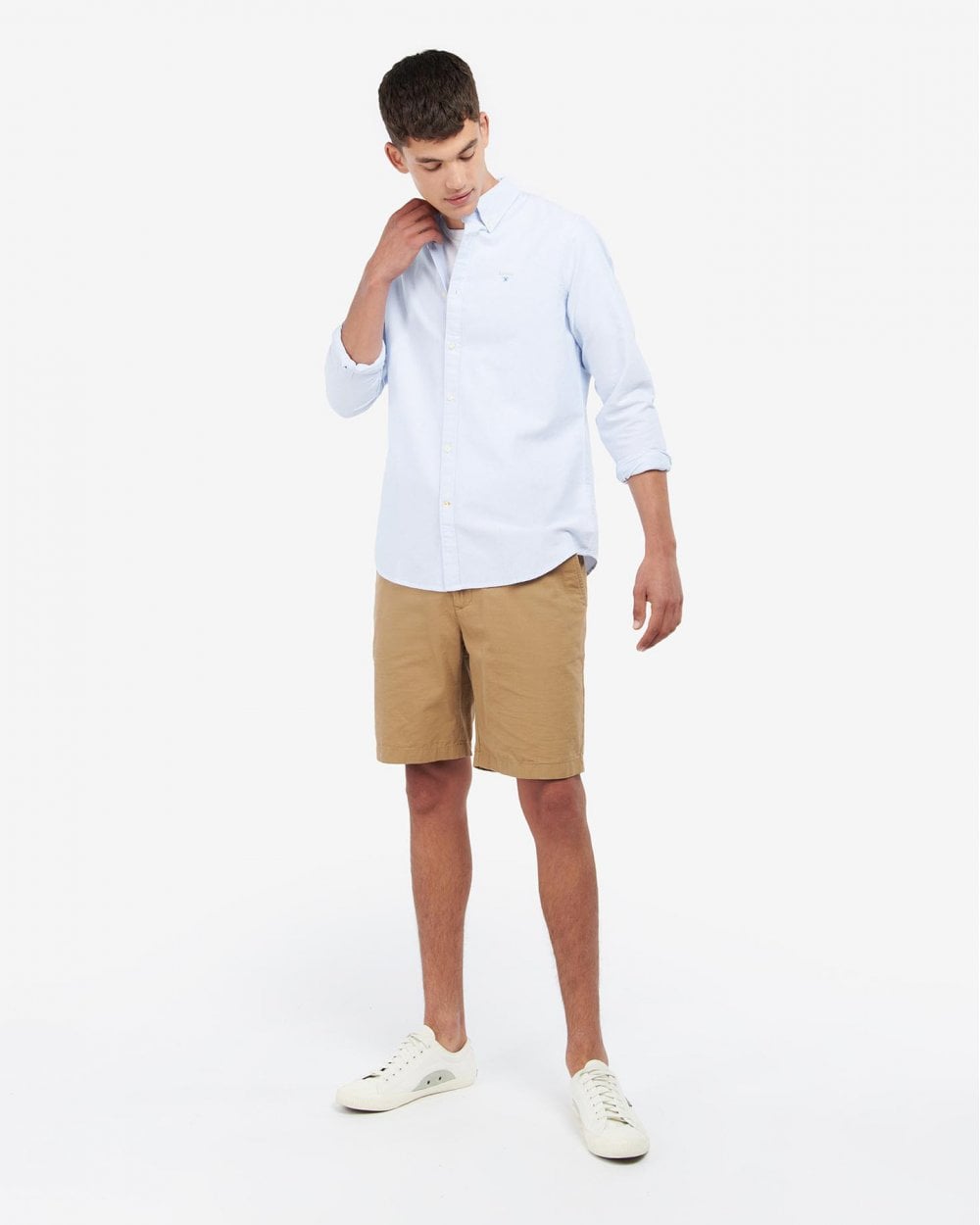 Barbour Striped Oxtown Long Sleeve Mens Tailored Shirt - Sky Blue