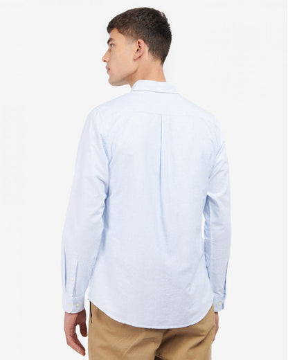 Barbour Striped Oxtown Long Sleeve Mens Tailored Shirt - Sky Blue