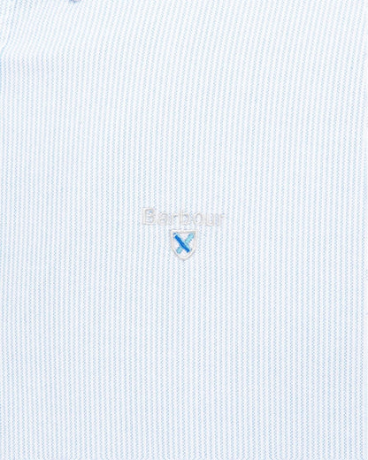 Barbour Striped Oxtown Long Sleeve Mens Tailored Shirt - Sky Blue
