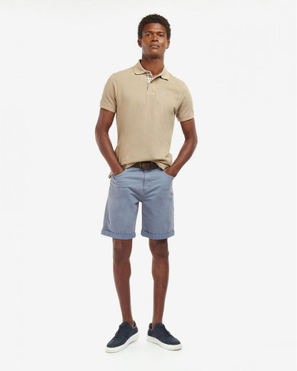 Barbour Overdyed Mens Twill Shorts - Washed Blue