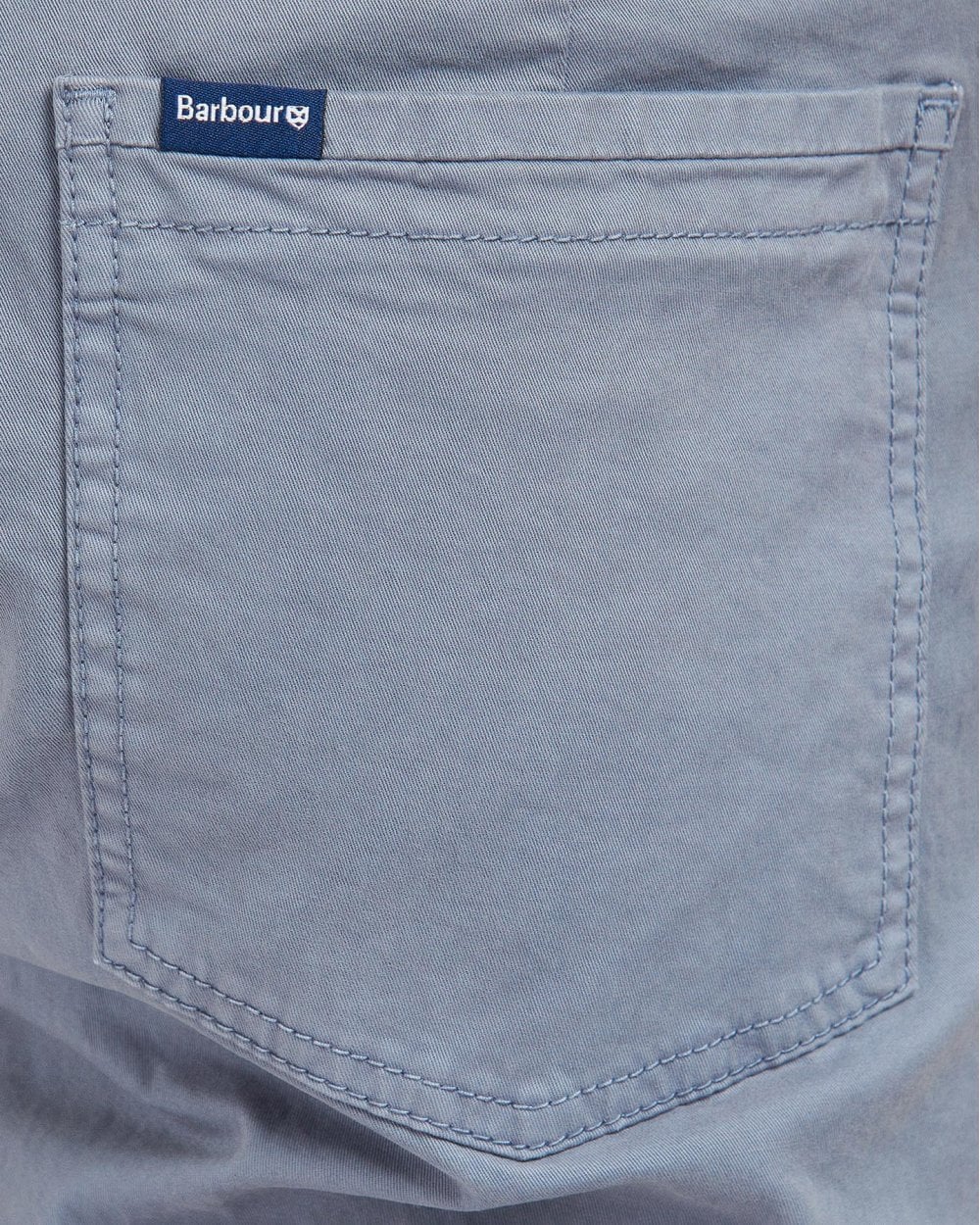Barbour Overdyed Mens Twill Shorts - Washed Blue