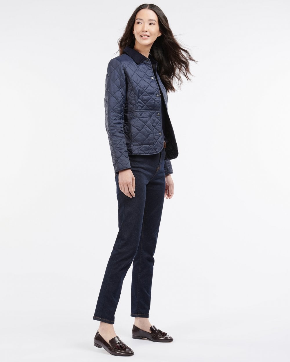 Barbour Deveron Polarquilt Womens Jacket - Navy/Navy