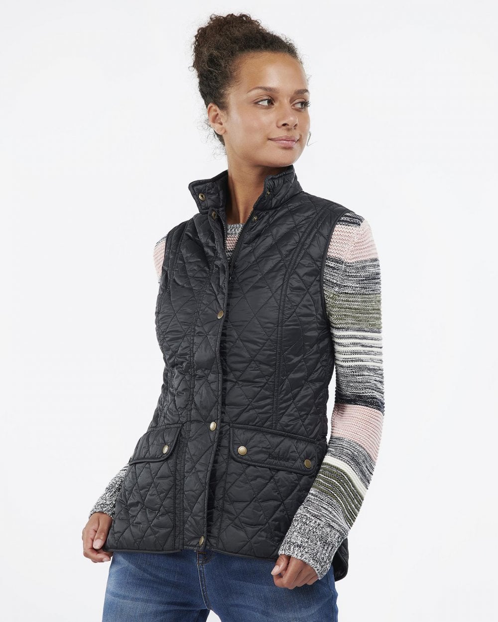 Barbour Otterburn Womens Gilet - Black - CHO - Designer Womens Padded Gilets
