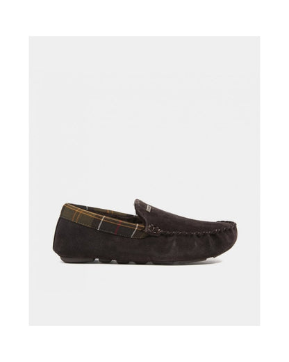 Barbour Monty Moccasin Mens Slippers - Brown Suede