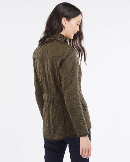 Barbour Cavalry Womens Polarquilt Jacket - Dark Olive
