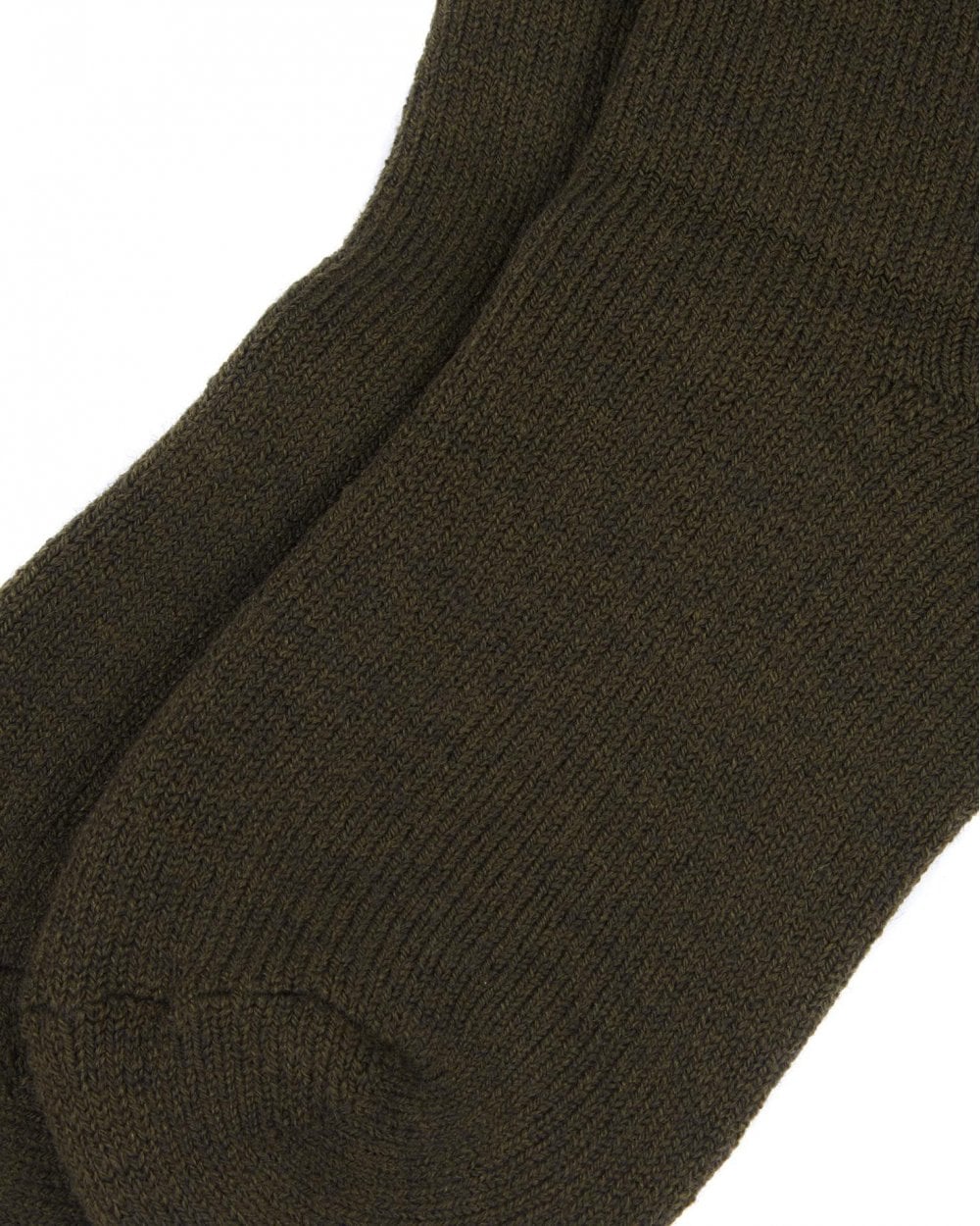 Barbour Wellington Calf Length Mens Socks - Olive Green