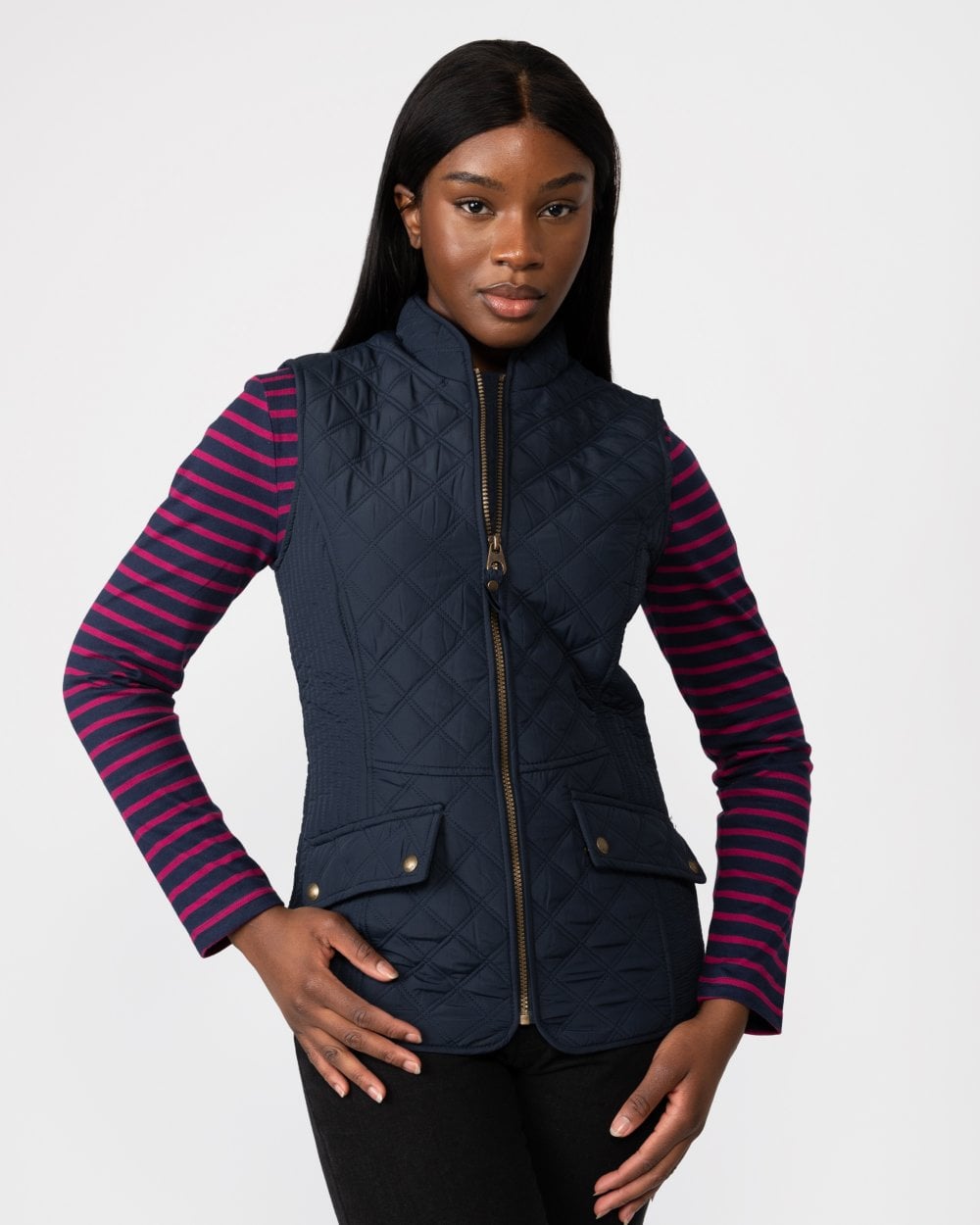 Joules Minx Womens Diamond Quilt Gilet 223560