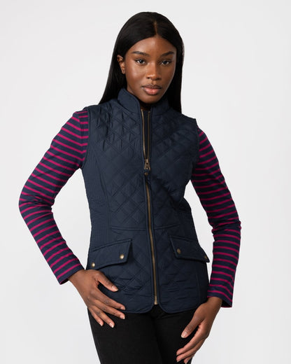Joules Minx Womens Diamond Quilt Gilet 223560