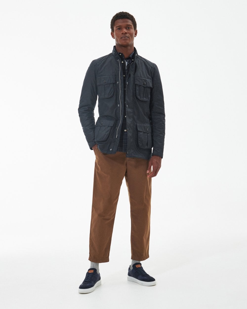 Barbour Corbridge Mens Wax Jacket - Navy/Classic