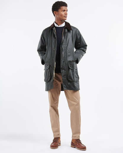 Barbour Border Mens Wax Jacket - Sage