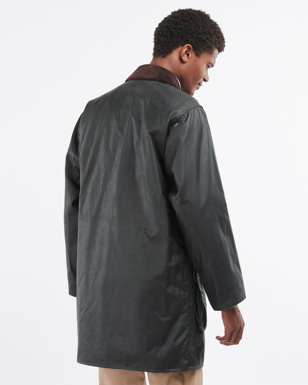 Barbour Border Mens Wax Jacket - Sage