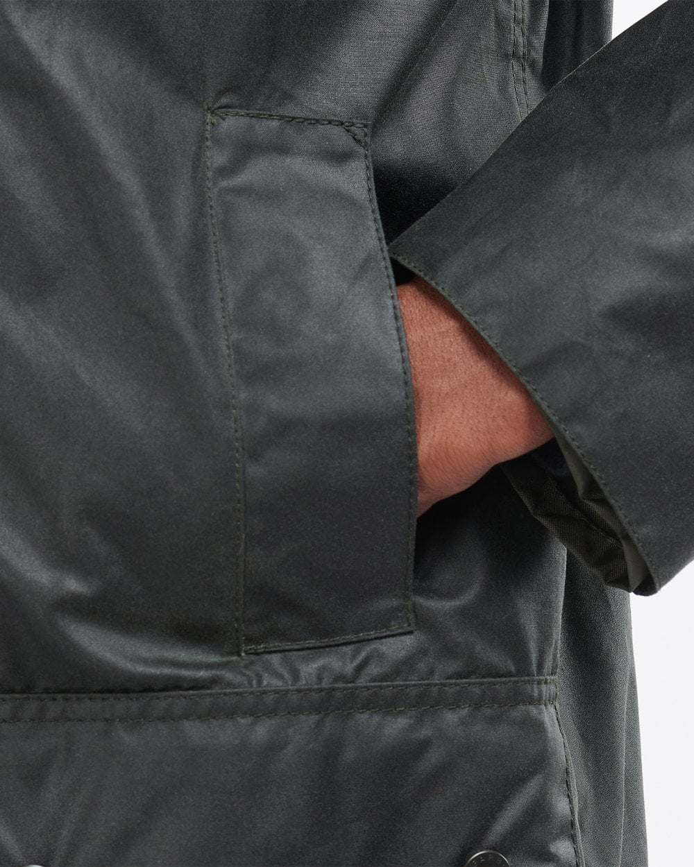 Barbour Border Mens Wax Jacket - Sage
