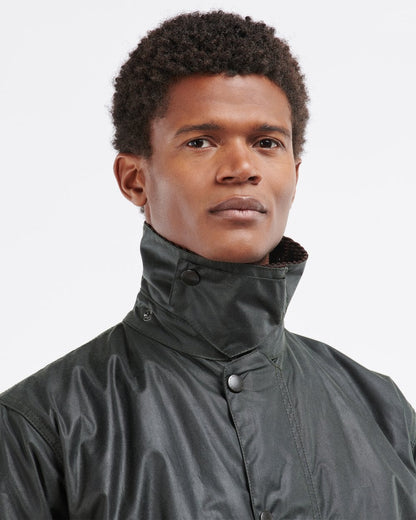 Barbour Border Mens Wax Jacket - Sage