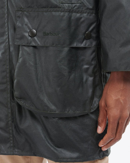 Barbour Border Mens Wax Jacket - Sage