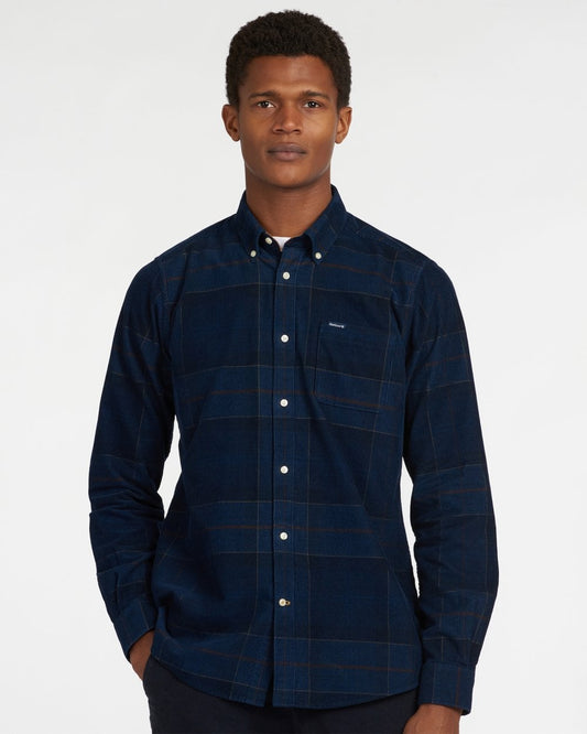 Barbour Blair Tailored Mens Shirt - Midnight Tartan - CHO - Designer Mens Long Sleeve Shirts
