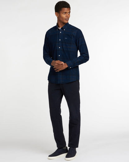 Barbour Blair Tailored Mens Shirt - Midnight Tartan - CHO - Designer Mens Long Sleeve Shirts