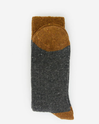 Barbour Houghton Mens Socks - Charcoal/Ochre