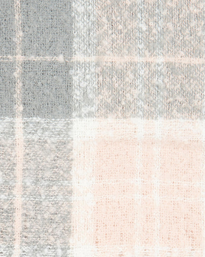 Barbour Saltburn Beanie & Tartan Scarf Set - Grey Rose