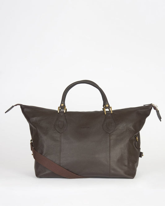 Barbour Leather Medium Unisex Travel Holdall