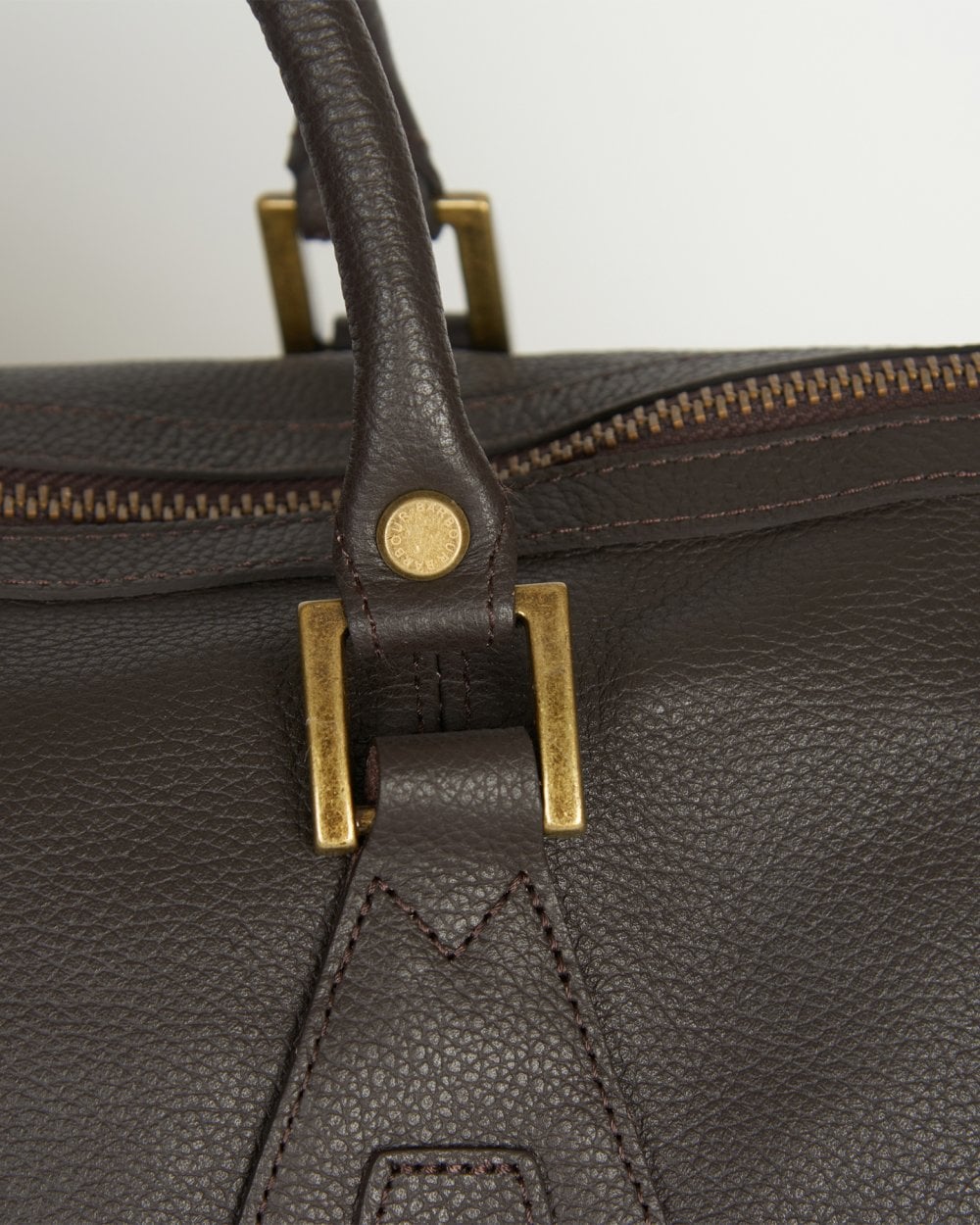 Barbour Leather Medium Unisex Travel Holdall