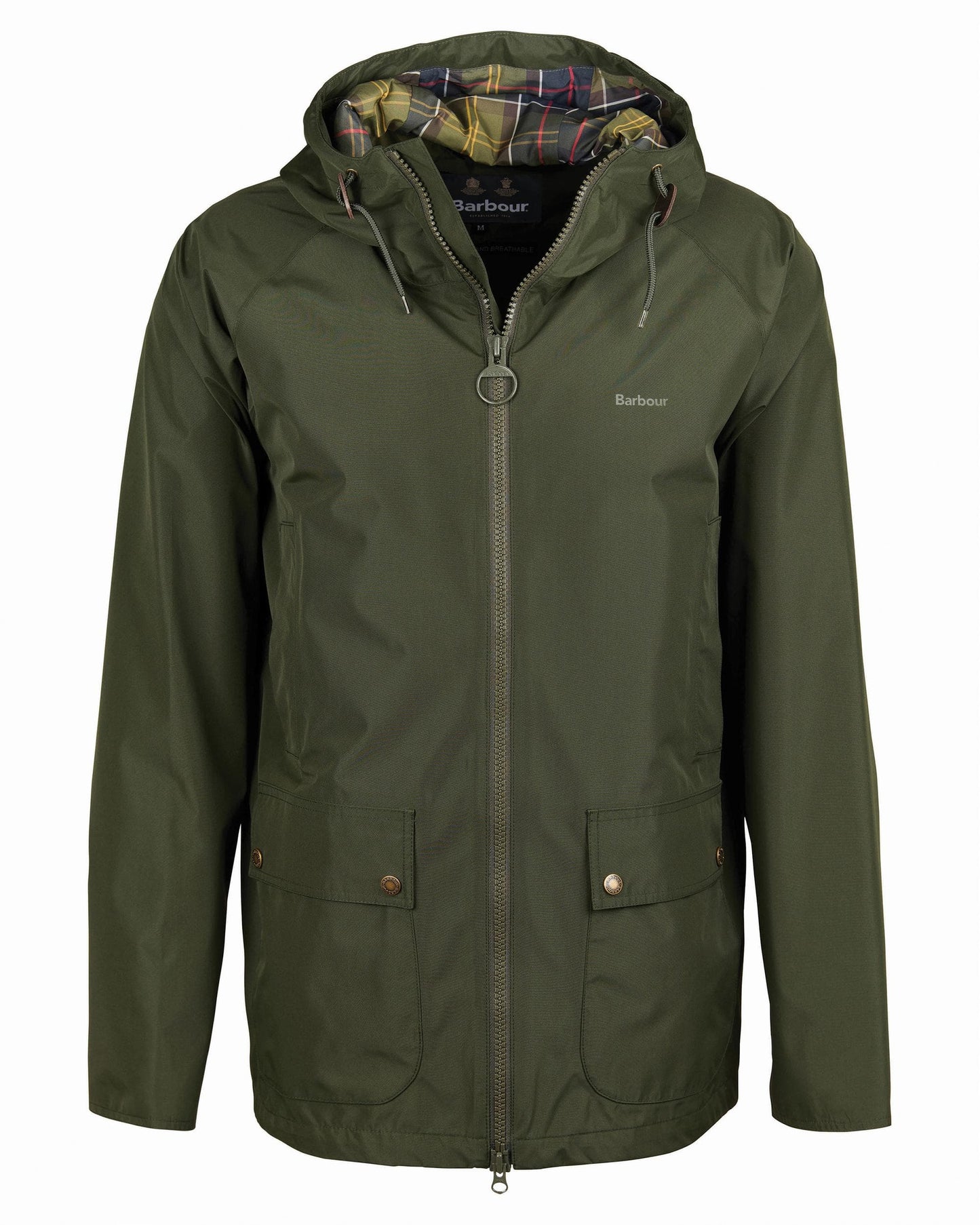 Barbour Hooded Domus Mens Waterproof Jacket - Sage/Classic