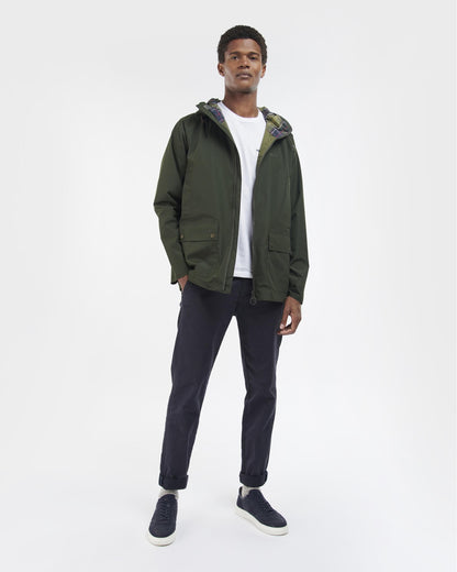Barbour Hooded Domus Mens Waterproof Jacket - Sage/Classic