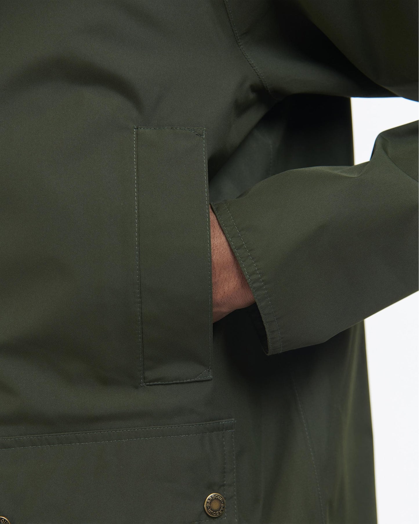 Barbour Hooded Domus Mens Waterproof Jacket - Sage/Classic