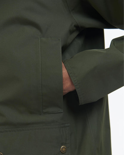 Barbour Hooded Domus Mens Waterproof Jacket - Sage/Classic