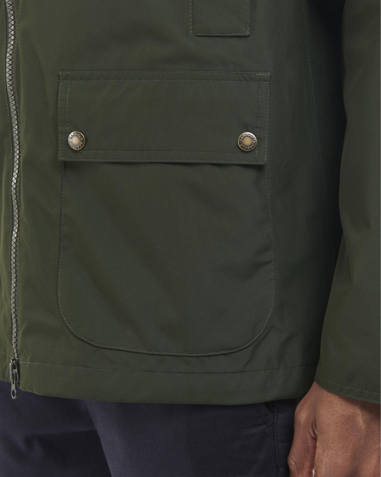 Barbour Hooded Domus Mens Waterproof Jacket - Sage/Classic