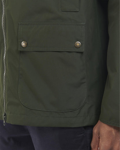 Barbour Hooded Domus Mens Waterproof Jacket - Sage/Classic