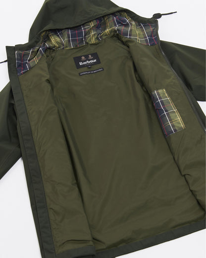 Barbour Hooded Domus Mens Waterproof Jacket - Sage/Classic