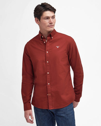 Barbour Oxtown Long Sleeve Mens Tailored Shirt - Fired Brick